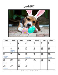 March 2027 Photo Calendar