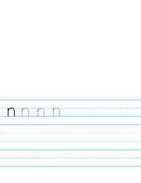 N Letter Penmanship Lower Case