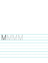 M Letter Penmanship