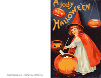 Old-Fashioned Halloween Card