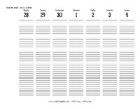 2026 Weekly Calendar 40