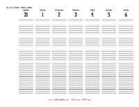 2026 Weekly Calendar 36