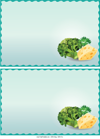 Broccoli and Cheese Recipe Cards