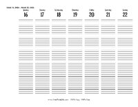 2026 Weekly Calendar 12