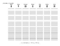 2026 Weekly Calendar 24