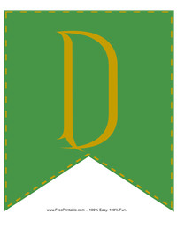 Celtic Banner Letter D