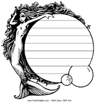 Mermaid Penmanship Paper