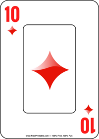 Ten of Diamonds Playing Card