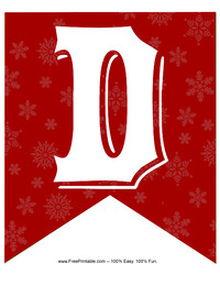 Winter Holiday Alphabet Banner D