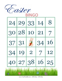Easter Bingo Card 3