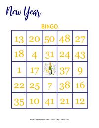 New Year Bingo 4