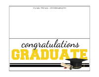 Black and Gold Graduation Card