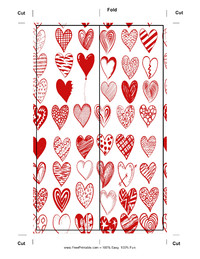 Scribble Hearts Bookmark