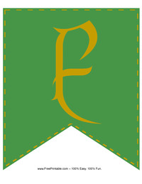 Celtic Banner Letter E