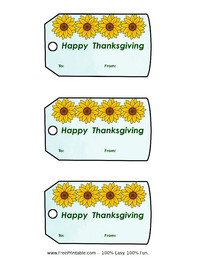 Sunflower Gift Tag