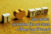 Love Speaks American Proverb