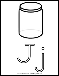 Letter J Alphabet Coloring Page