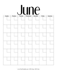 Professional June Perpetual Calendar