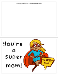 Super Mom Mothers Day Card