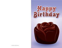 Chocolate Rose Birthday Card