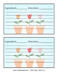 Tulips Recipe Card