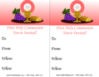 Pink Communion Invitation