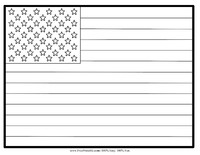 American Flag Handwriting Template