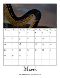 March 2021 Picture Calendar