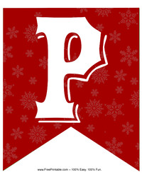 Winter Holiday Alphabet Banner P