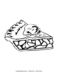 Thanksgiving Pie Coloring Page