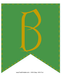 Celtic Banner Letter B