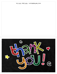 Blackboard Thank You Card