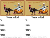 Turkey Pie Wagon Invitation