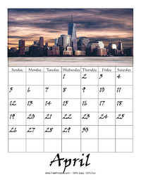 April 2020 Picture Calendar