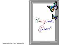 Congrats Grad Card with Butterflies