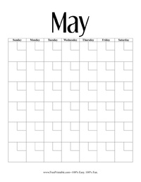 Professional May Perpetual Calendar