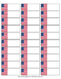United States Flag Address Labels