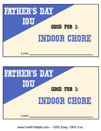 Father's Day Indoor Chore