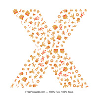 X Gingerbread Letter
