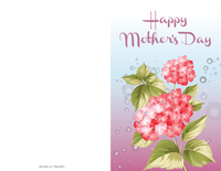 Mother's Day Pink Flower Card