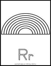 Letter R Alphabet Coloring Page
