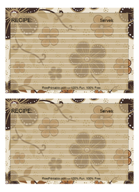 Fall Flowers Recipe Card