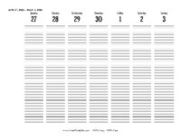2026 Weekly Calendar 18