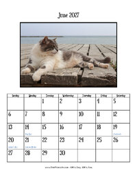 June 2027 Photo Calendar