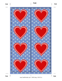 Scalloped Hearts Bookmark