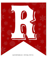 Winter Holiday Alphabet Banner R