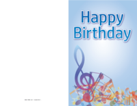 Music Note Birthday Card