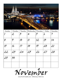 November 2020 Picture Calendar