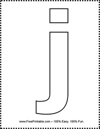 Lowercase J Stencil
