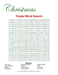 Christmas Treats Word Search